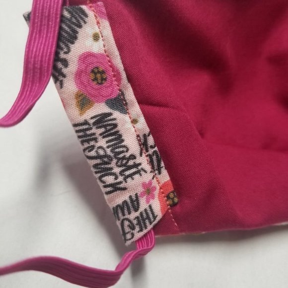 Pretty Flowers and Swears Fitted Face Mask - Picture 6 of 8